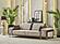 Nirvana Stationary 4 Seat Sofa Beige by Furnia Furniture