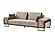 Nirvana Stationary 4 Seat Sofa Beige by Furnia Furniture