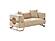Nova 2-Pieces Sofa & Loveseat Set - Cream by Furnia Furniture