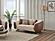 Palmera 2-Pieces Sofa & Loveseat Set Cream by Furnia Furniture