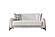 Palermo Convertible Loveseat - Cream by Furnia Furniture