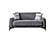 Palermo Convertible Loveseat - Grey by Furnia Furniture