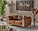 Paris Stationary Loveseat - Brown by Furnia Furniture