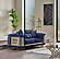 Romans Stationary Loveseat - Navy Blue by Furnia Furniture