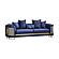 Romans Stationary Sofa - Navy Blue by Furnia Furniture