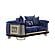 Romans 2-Pieces Sofa & Loveseat Set - Navy Blue by Furnia Furniture