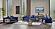 Romans 2-Pieces Sofa & Loveseat Set - Navy Blue by Furnia Furniture