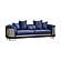 Romans 2-Pieces Sofa & Loveseat Set - Navy Blue by Furnia Furniture