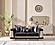 Romans Stationary Loveseat - Black by Furnia Furniture