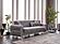 Royal 2-Pieces Sofa & Loveseat Set - Light Grey by Furnia Furniture