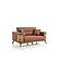 Ruby 2-Pieces Sofa & Loveseat Set - Beige by Furnia Furniture
