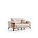 Ruby Convertible Loveseat - Brick by Furnia Furniture