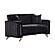 Senfoni 2-Pieces Sofa & Loveseat Set - Black by Furnia Furniture