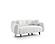Snowy Stationary Loveseat - Cream by Furnia Furniture