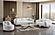 Snowy Stationary Sofa - Cream by Furnia Furniture