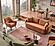 Toscana Stationary 3 Seater Sofa Orange by Furnia Furniture