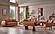 Toscana Stationary 3 Seater Sofa Orange by Furnia Furniture