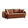 Toscana Stationary 3 Seater Sofa Orange by Furnia Furniture
