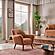 Toscana 2-Pieces Sofa & Chair Set - Orange/Green by Furnia Furniture