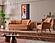 Toscana 2-Pieces Sofa & Chair Set - Orange/Green by Furnia Furniture