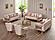 Versace Stationary Loveseat - Cream by Furnia Furniture