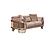 Versace Stationary Loveseat - Cream by Furnia Furniture
