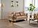 Versace Stationary Loveseat - Beige by Furnia Furniture