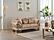 Versace Stationary Loveseat - Beige by Furnia Furniture