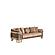 Versace 2-Pieces Sofa & Loveseat Set - Beige by Furnia Furniture