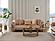 Versace 2-Pieces Sofa & Loveseat Set - Beige by Furnia Furniture