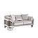 Versace Stationary Loveseat - Light Grey by Furnia Furniture