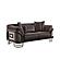 Versace Stationary Loveseat - Dark Grey by Furnia Furniture