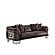 Versace 2-Pieces Sofa & Loveseat Set - Dark Grey by Furnia Furniture