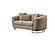 Victoria Stationary Loveseat - Cream by Furnia Furniture