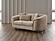 Victoria Stationary Loveseat - Cream by Furnia Furniture