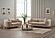 Victoria Stationary Sofa - Cream by Furnia Furniture