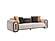 Voyance Stationary 4 Seat Sofa Beige by Furnia Furniture