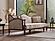Zumrut Lux Stationary Loveseat - Beige by Furnia Furniture
