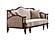 Zumrut Lux Stationary Loveseat - Beige by Furnia Furniture
