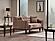 Zumrut Stationary Loveseat - Light Brown by Furnia Furniture