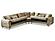 Royal Convertible Sectional Sofa Beige by Furnia Furniture