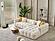 Teddy Sectional Sofa Cream by Furnia Furniture