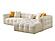 Teddy Sectional Sofa Cream by Furnia Furniture