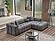 Teddy Sectional Sofa Grey by Furnia Furniture