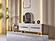 Parma Consol w/Mirror - Beige by Furnia Furniture