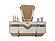 Zen Consol w/Mirror - Beige by Furnia Furniture