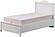 Alya Twin Bed With Headboard - White by Furnia Furniture