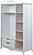 Alya 3 Door Wardrobe - White by Furnia Furniture