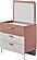 Linda Chiffonier w/Mirror - White/Pink by Furnia Furniture