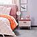 Linda Nightstand - White/Pink by Furnia Furniture
